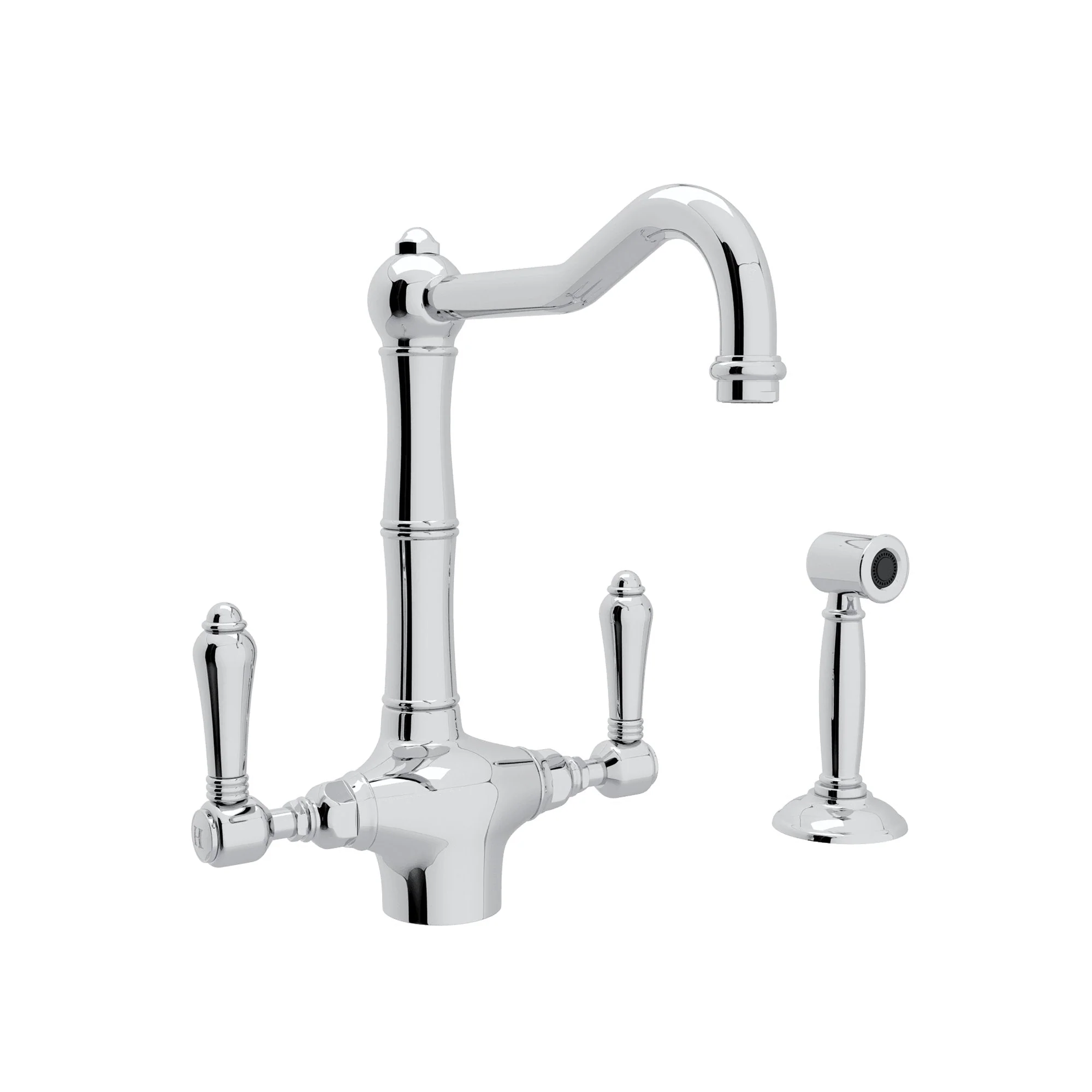 ROHL A1679WS Acqui® Two Handle Kitchen Faucet With Side Spray