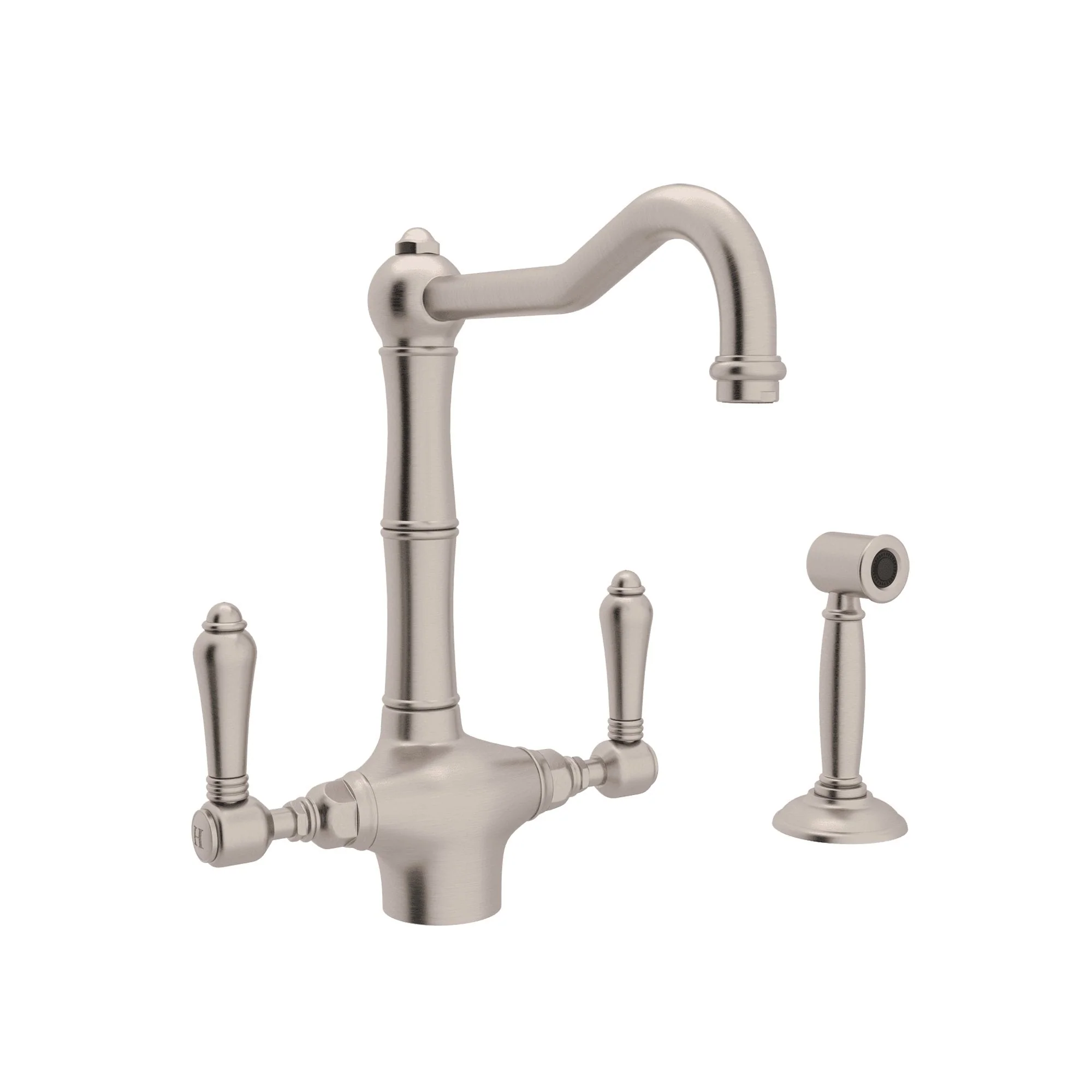 ROHL A1679WS Acqui® Two Handle Kitchen Faucet With Side Spray - Image 4