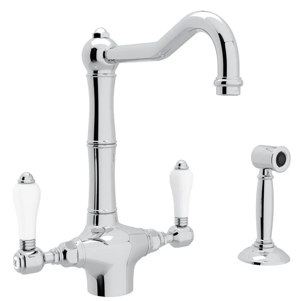 ROHL A1679WS Acqui® Two Handle Kitchen Faucet With Side Spray - Image 6