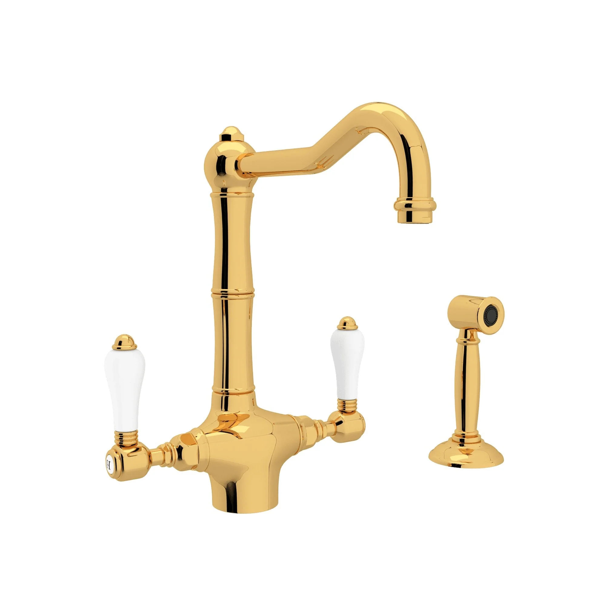 ROHL A1679WS Acqui® Two Handle Kitchen Faucet With Side Spray - Image 7