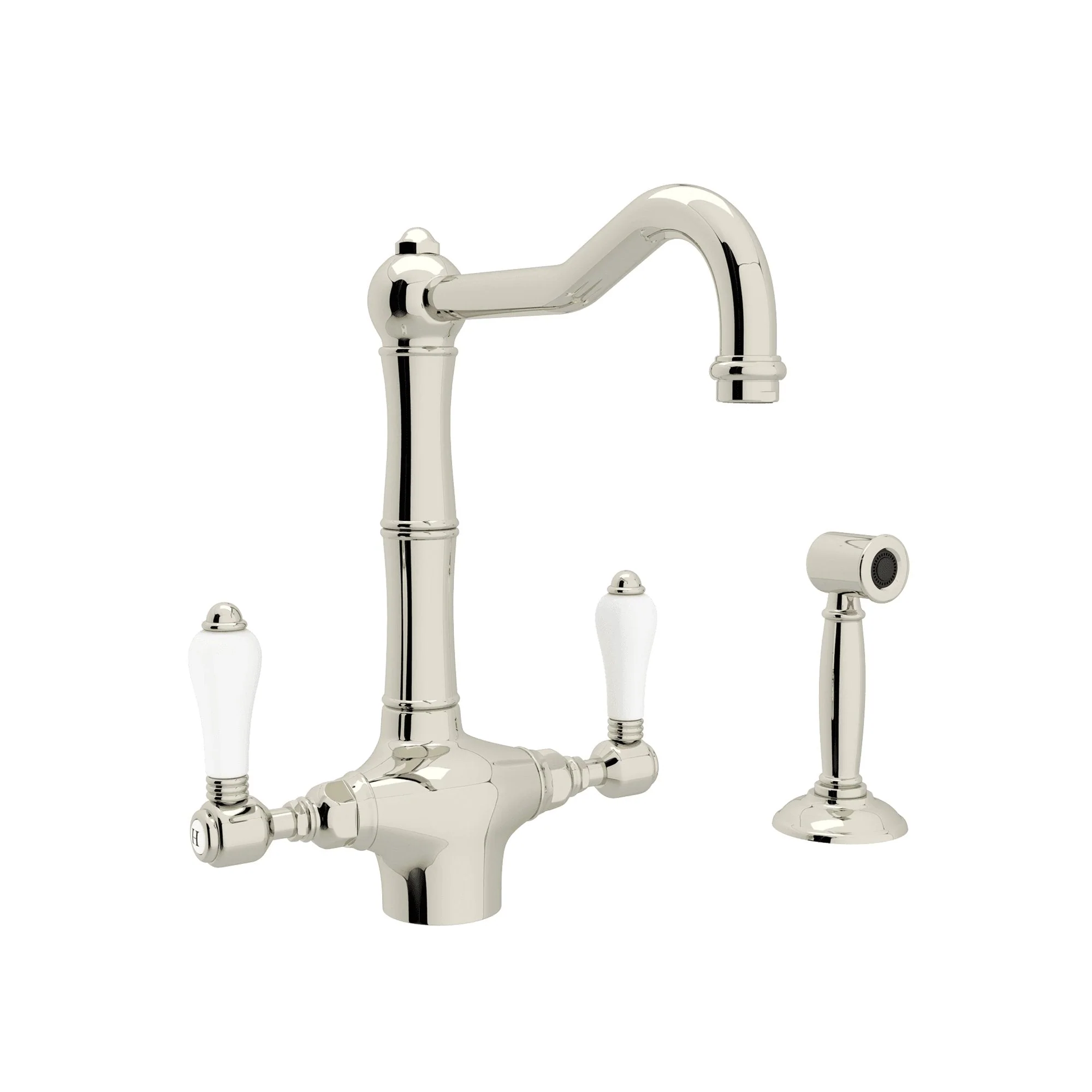 ROHL A1679WS Acqui® Two Handle Kitchen Faucet With Side Spray - Image 8