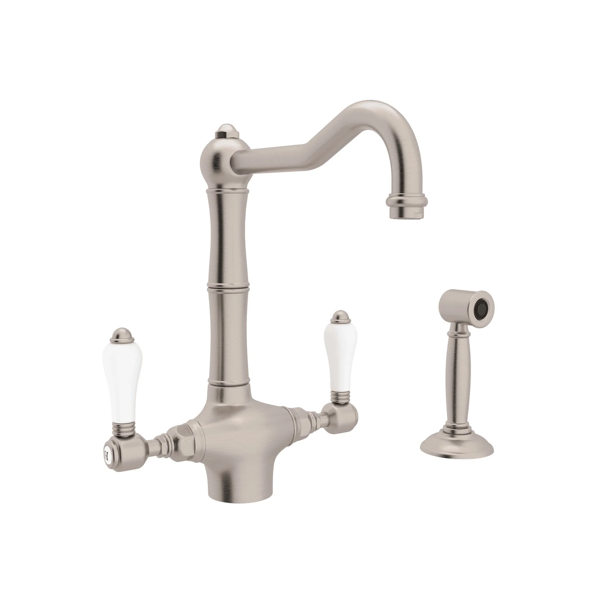 ROHL A1679WS Acqui® Two Handle Kitchen Faucet With Side Spray - Image 9