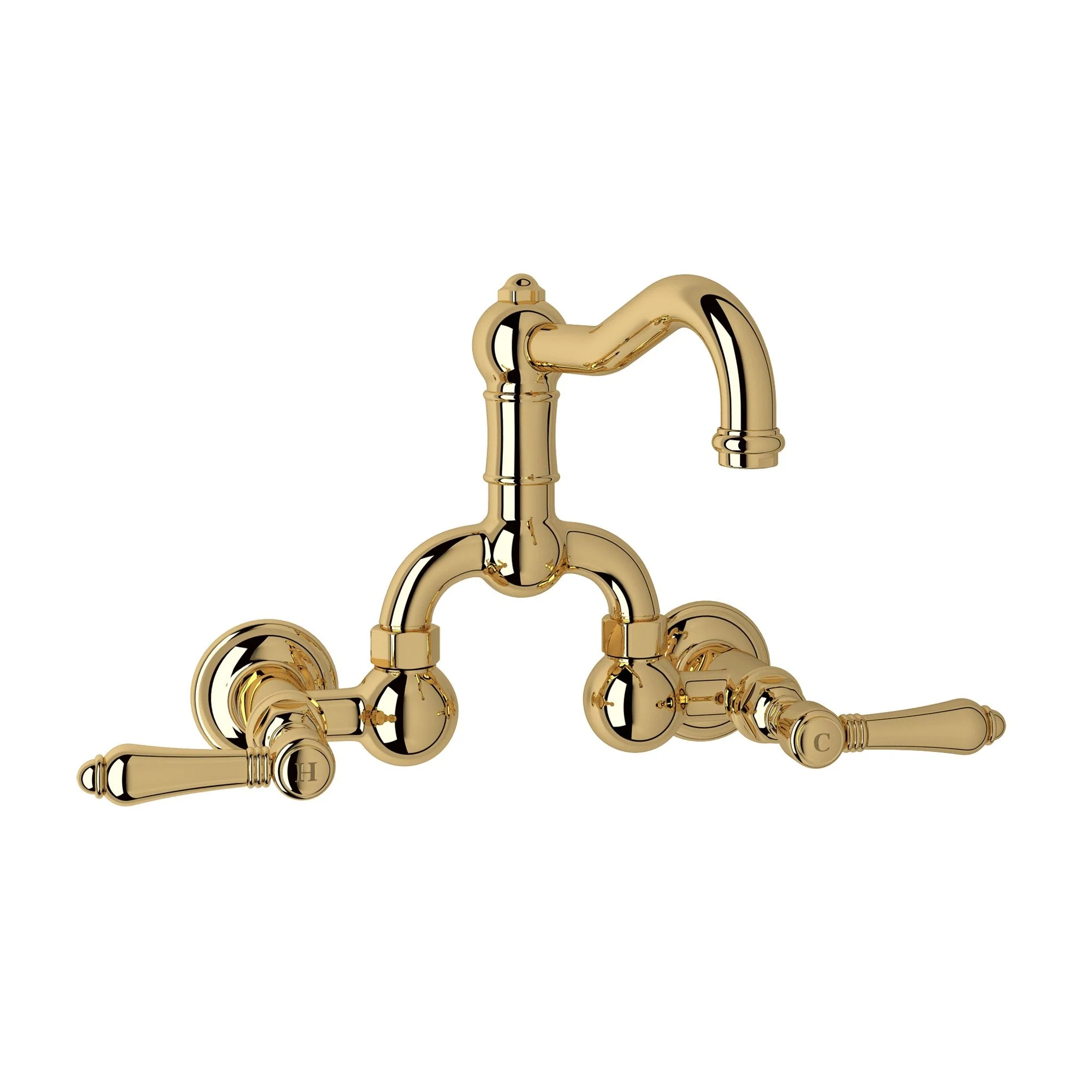 ROHL A1418 Acqui® Wall Mount Bridge Lavatory Faucet With Column Spout - Image 7