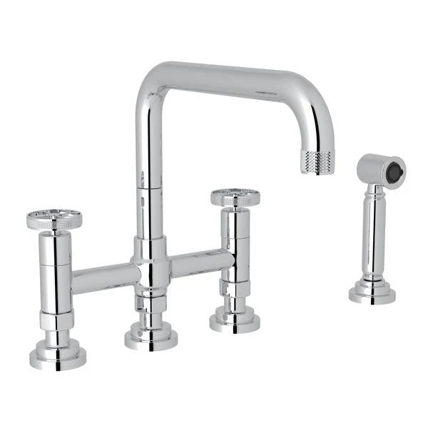 ROHL A3358WS Campo Bridge Kitchen Faucet With Side Spray - Image 8