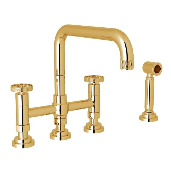 ROHL A3358WS Campo Bridge Kitchen Faucet With Side Spray - Image 9