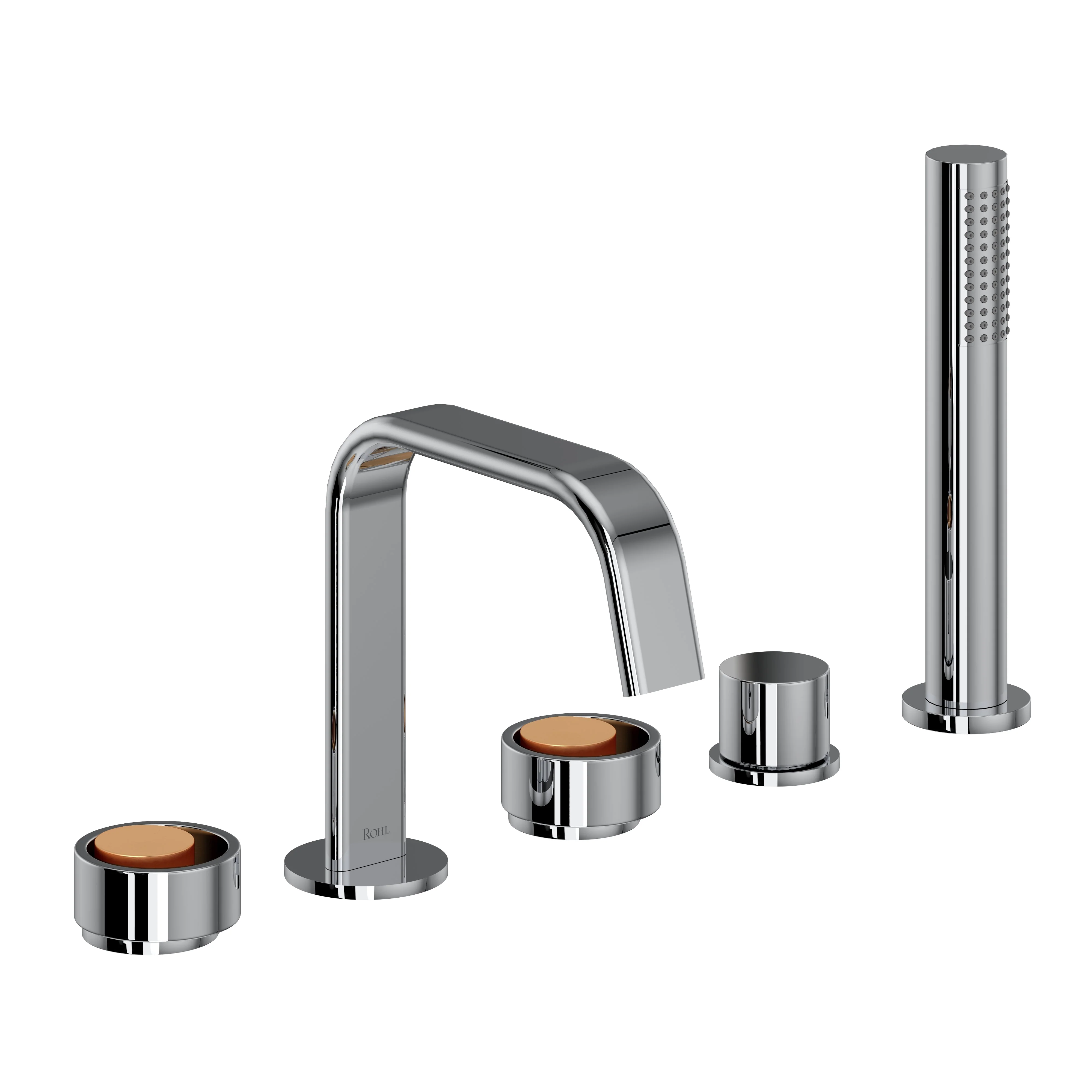 ROHL EC05D5 Eclissi 5-Hole Deck Mount Tub Filler With U-Spout - Image 7