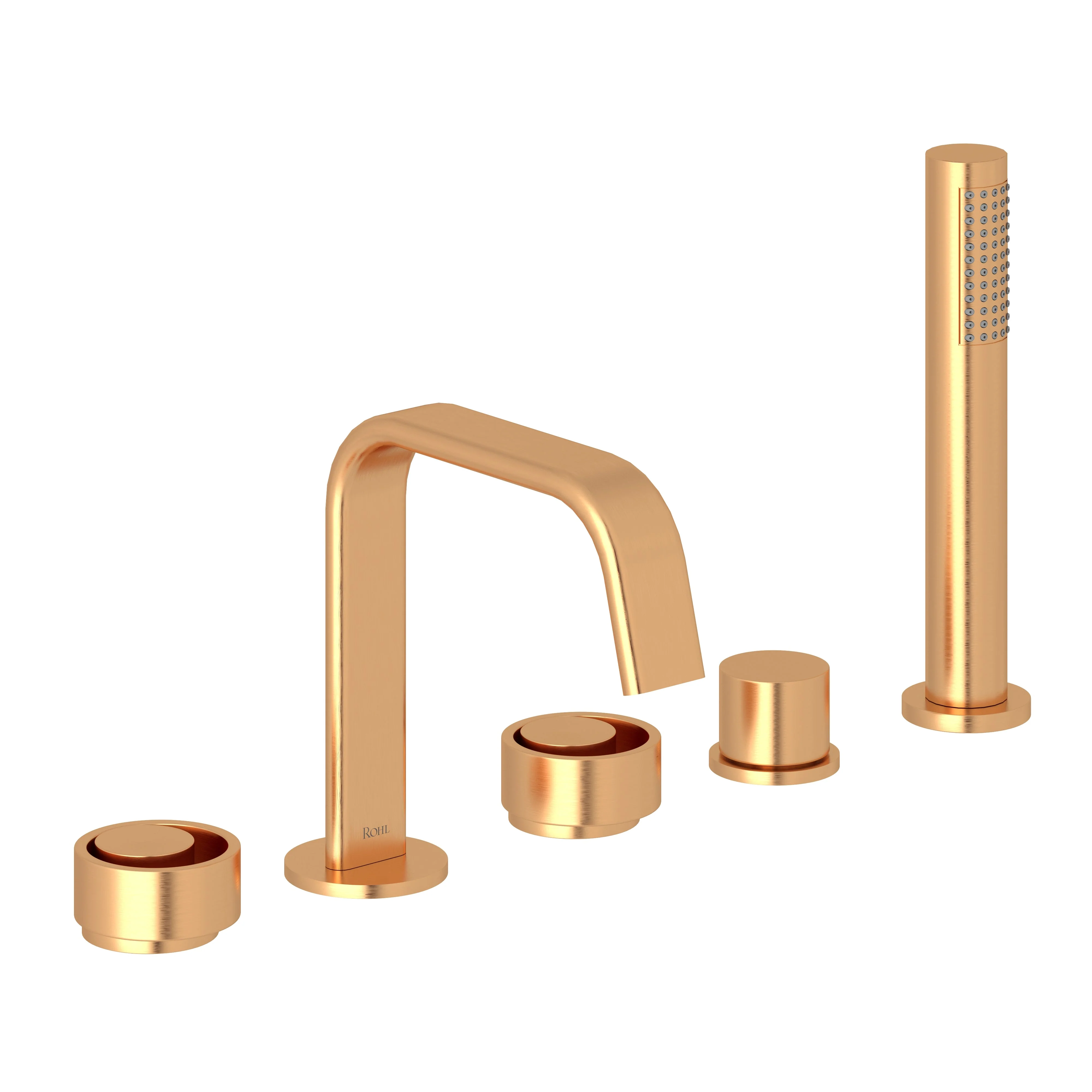 ROHL EC05D5 Eclissi 5-Hole Deck Mount Tub Filler With U-Spout - Image 9