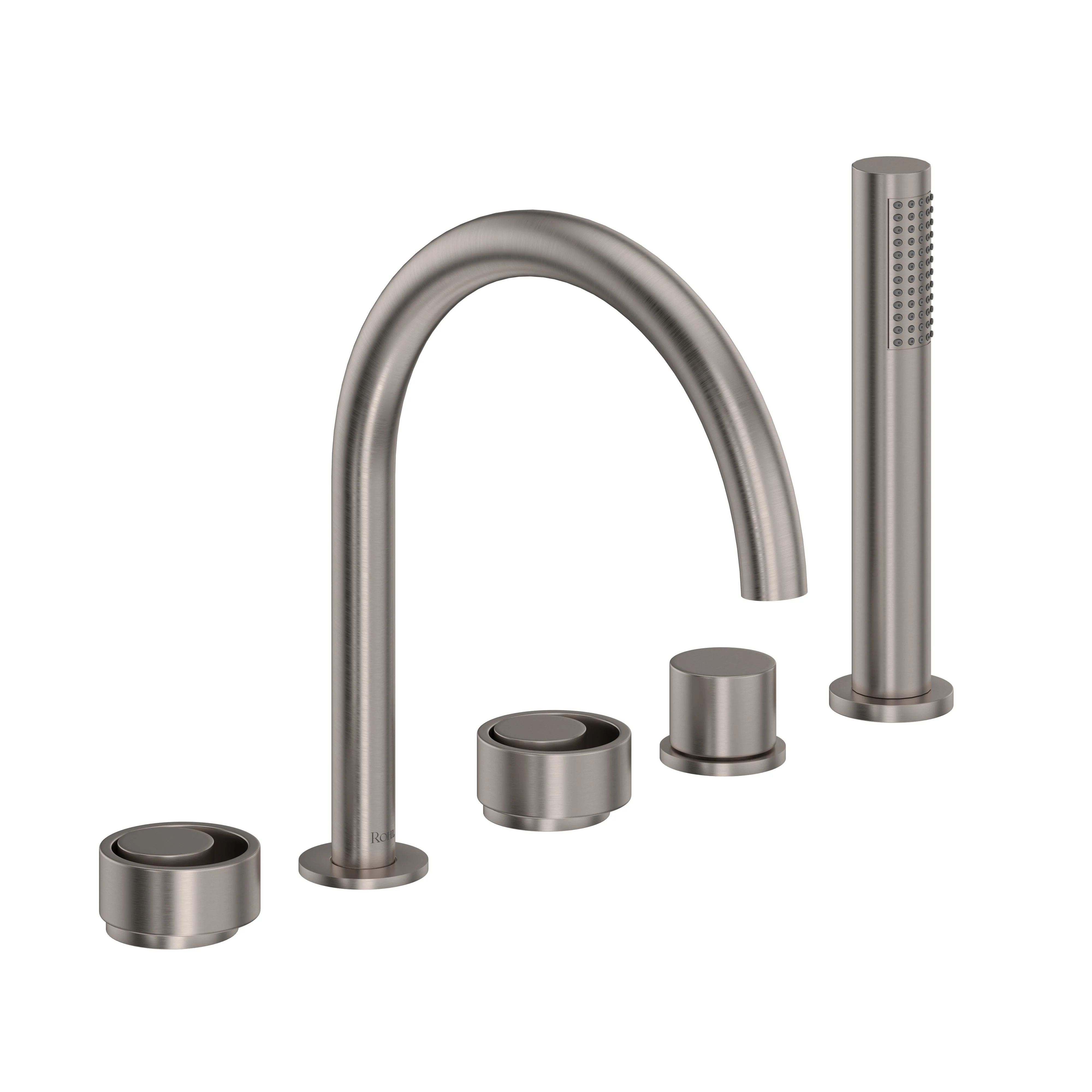 ROHL EC06D5 Eclissi 5-Hole Deck Mount Tub Filler With C-Spout - Image 16