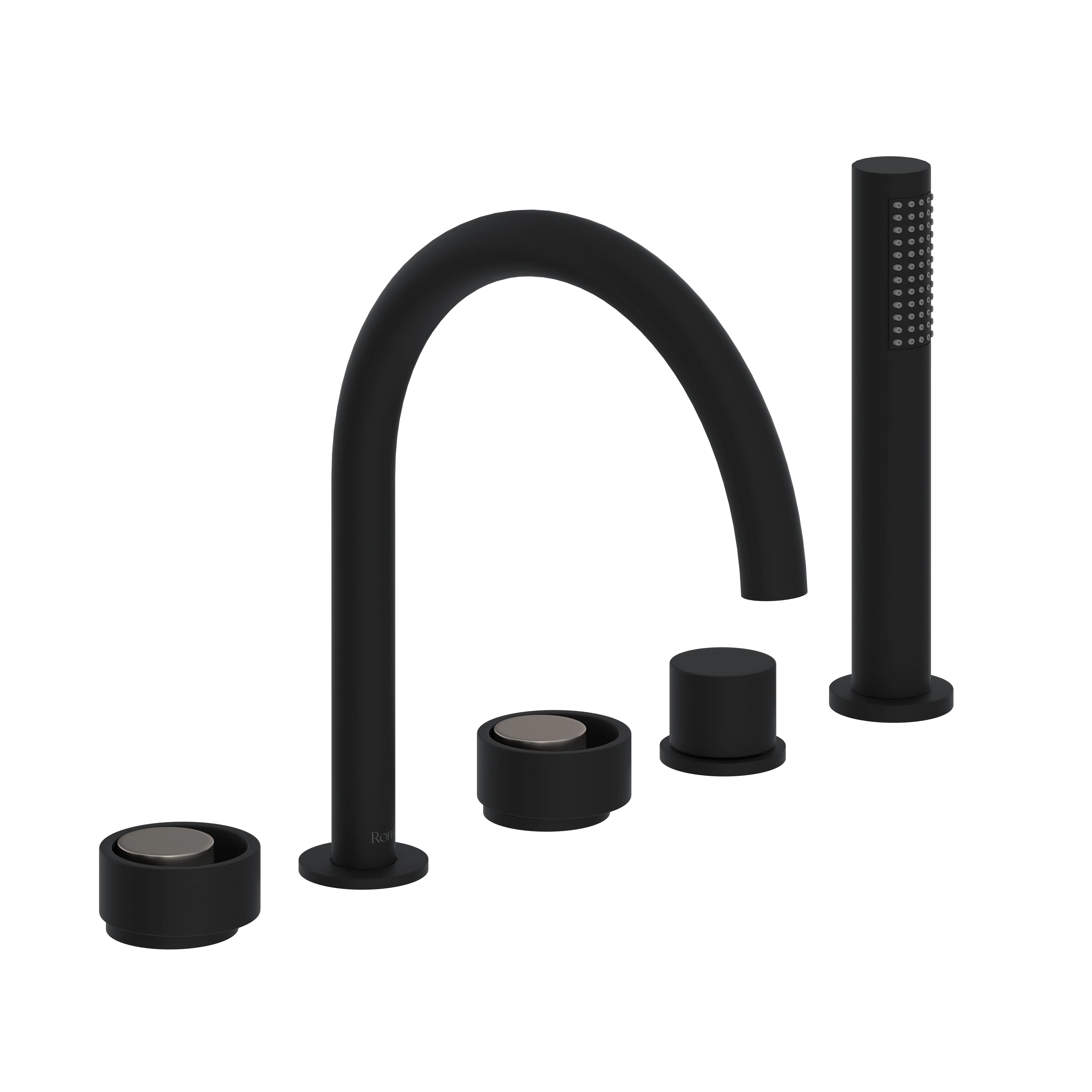 ROHL EC06D5 Eclissi 5-Hole Deck Mount Tub Filler With C-Spout - Image 5