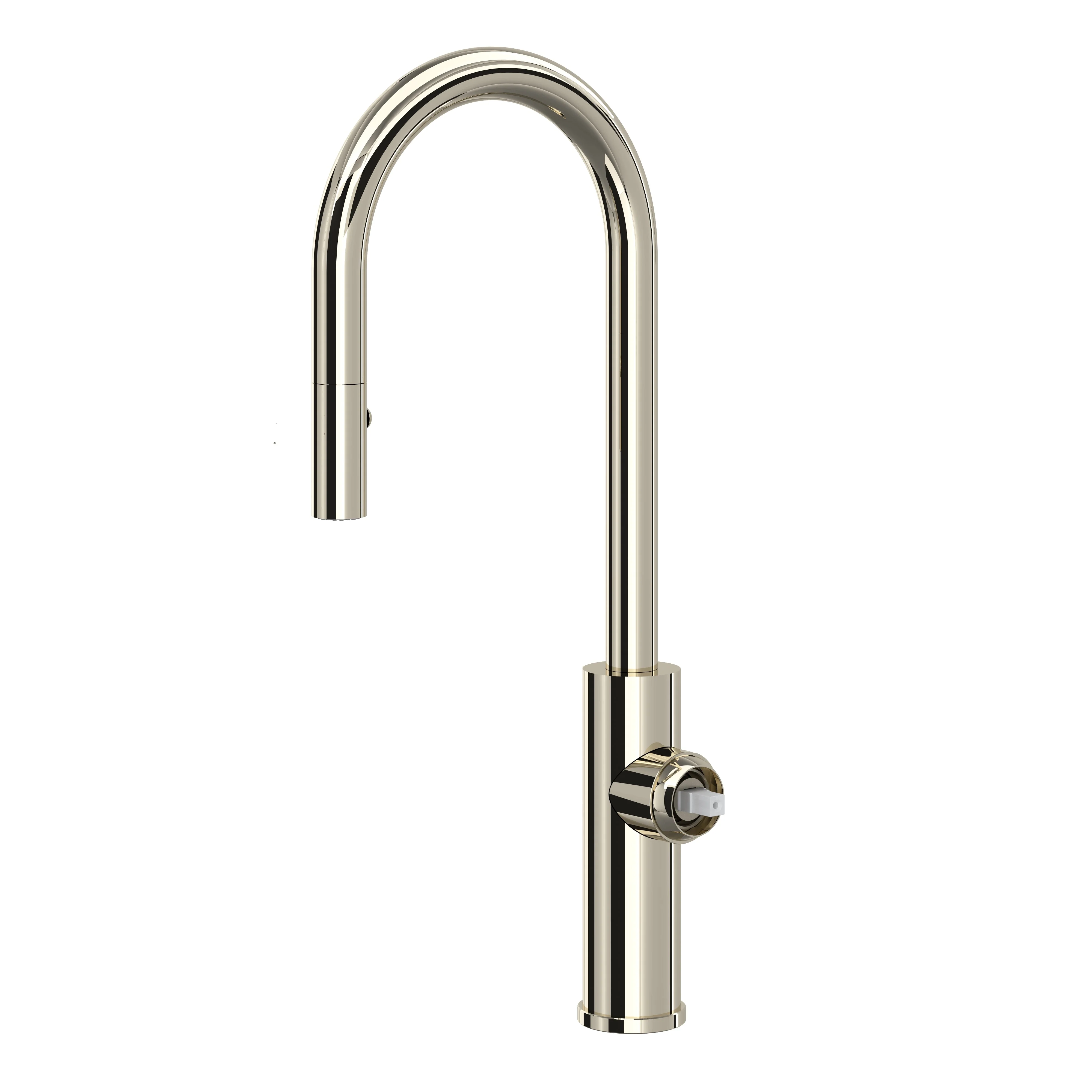 ROHL EC65D1 Eclissi Pull-Down Bar/Food Prep Kitchen Faucet with C-Spout - Less Handle - Image 3