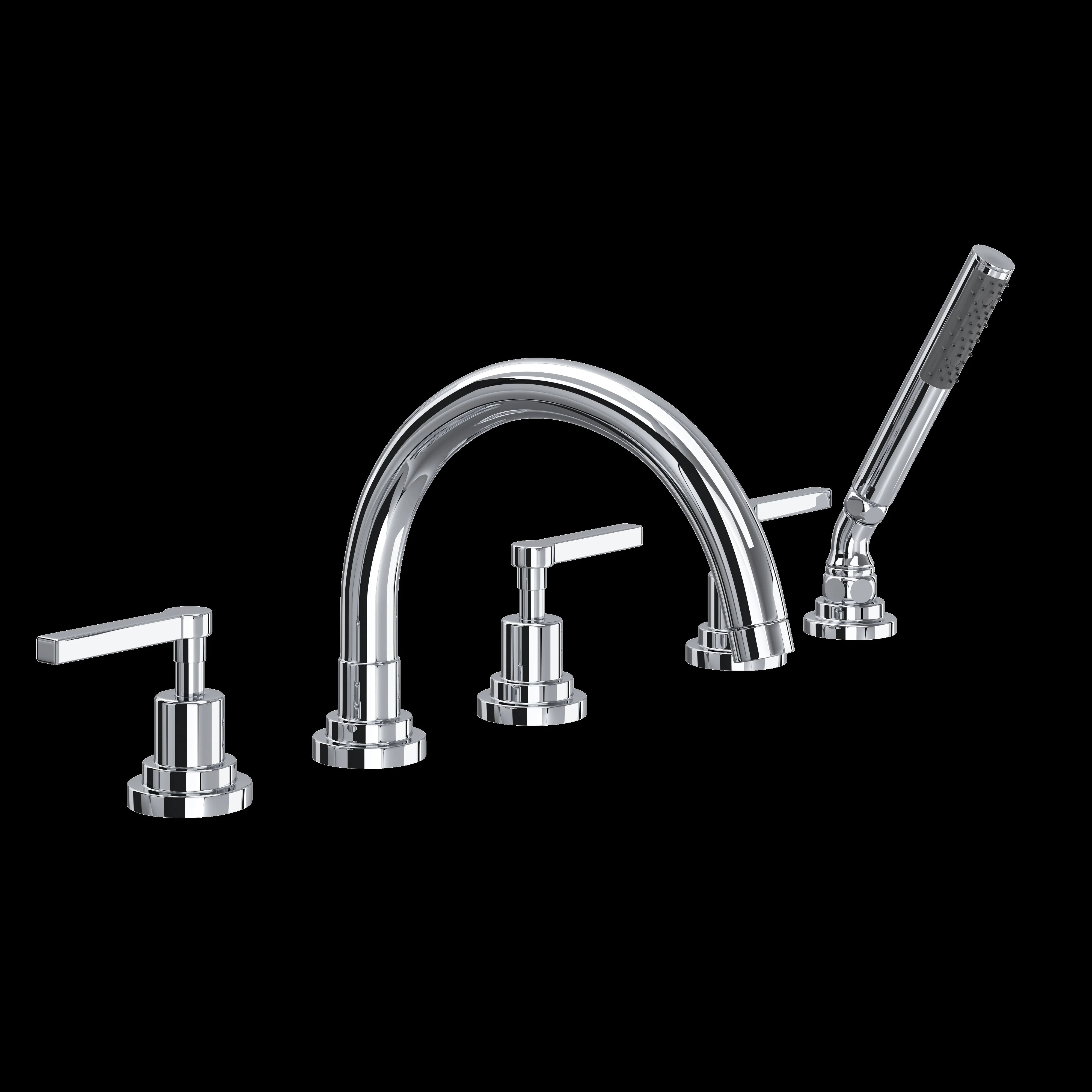 ROHL A2214 Lombardia® 5-Hole Deck Mount Tub Filler With C-Spout