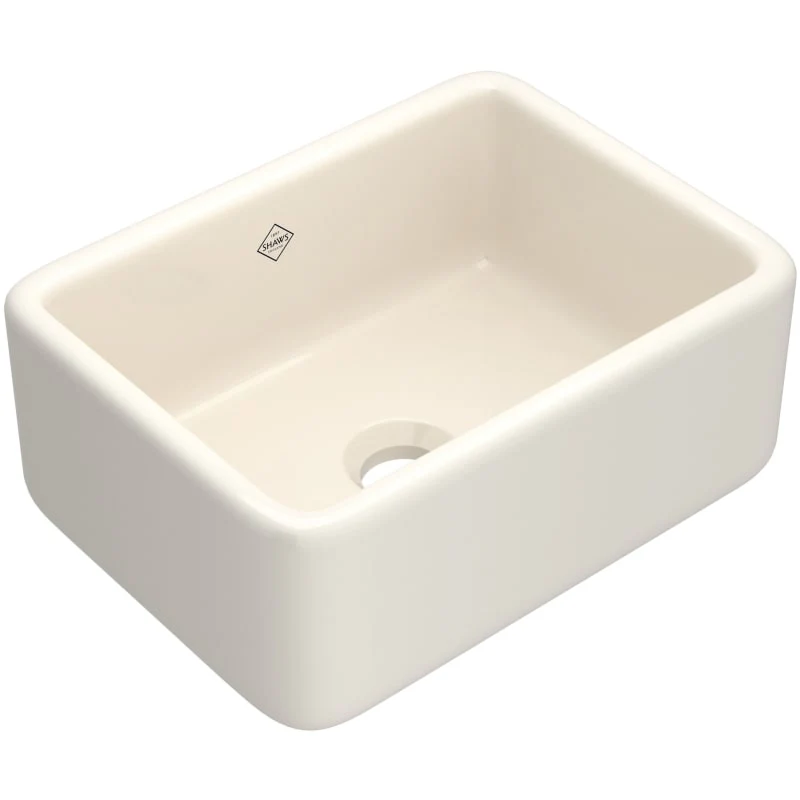 Shaws RC2418 24" Lancaster Single Bowl Farmhouse Apron Front Fireclay Kitchen Sink - Image 4