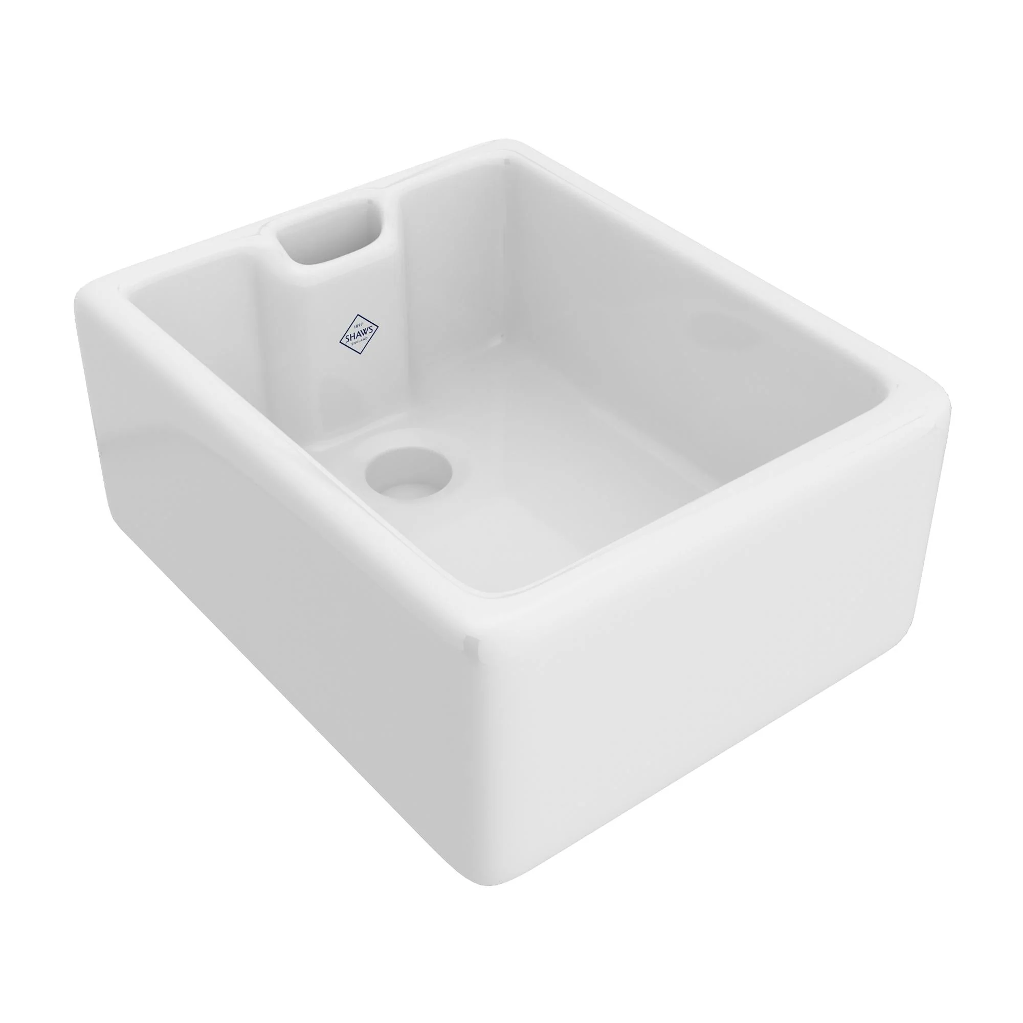 Shaws RB1815 Lancaster Apron Front Kitchen or Lavatory Fireclay Sink